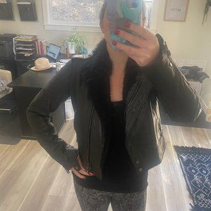 Belstaff Woman's Black Leather Moto Jacket